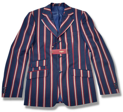 New Merc Mod Stripe Boating Jacket Blazer Navy Blue  Preview